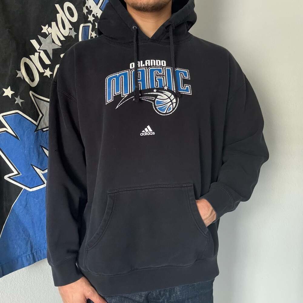 Adidas Orlando Magic NBA Basketball Pullover Hoodie Black XL